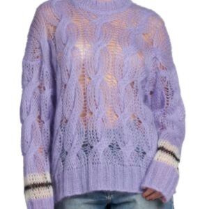 Palm Angles Track Mohair Sweater